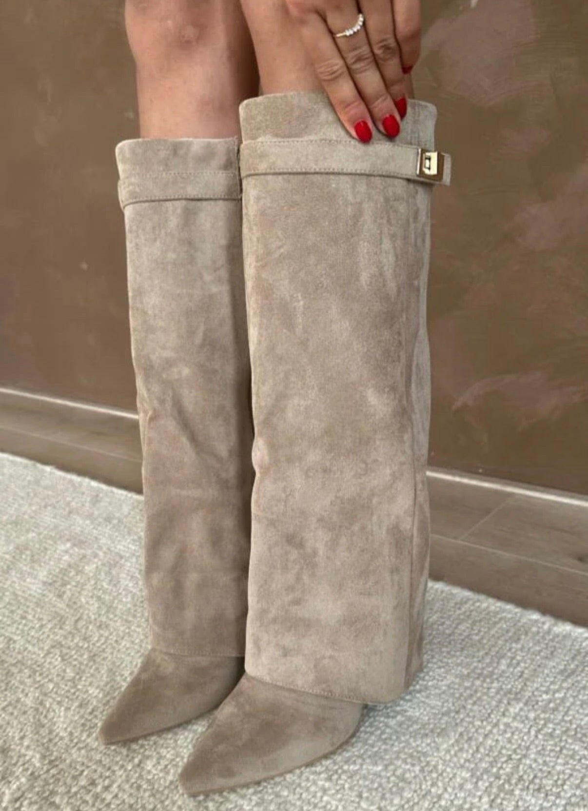 Wide-Leg Shark Boots