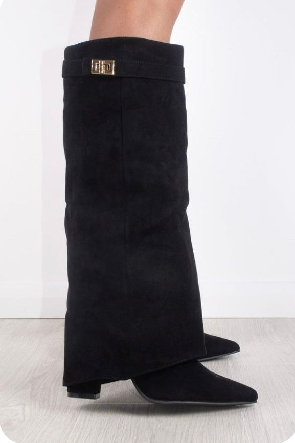 Wide-Leg Shark Boots