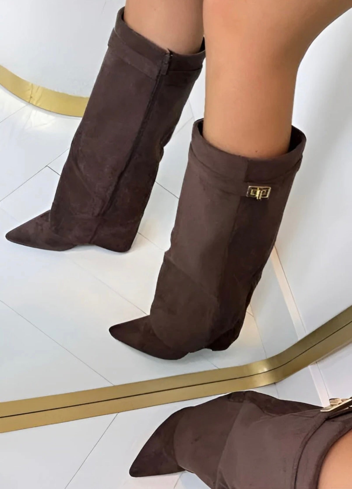 Wide-Leg Shark Boots